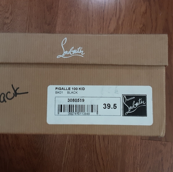 Christian Louboutin Kate Red Sole High Heel Pumps Size 39.5 Black - Picture 7 of 8